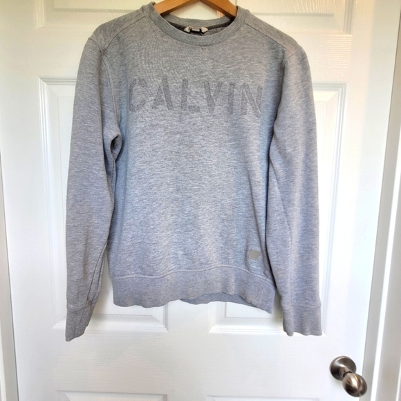 Calvin Klein Jeans Vintage Classic Gray Pullover Sweatshirt Women's Size Small - Picture 1 of 16